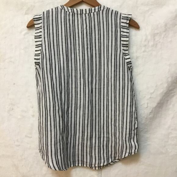 Loft Blue Striped Sleeveless Top - Picture 4 of 9